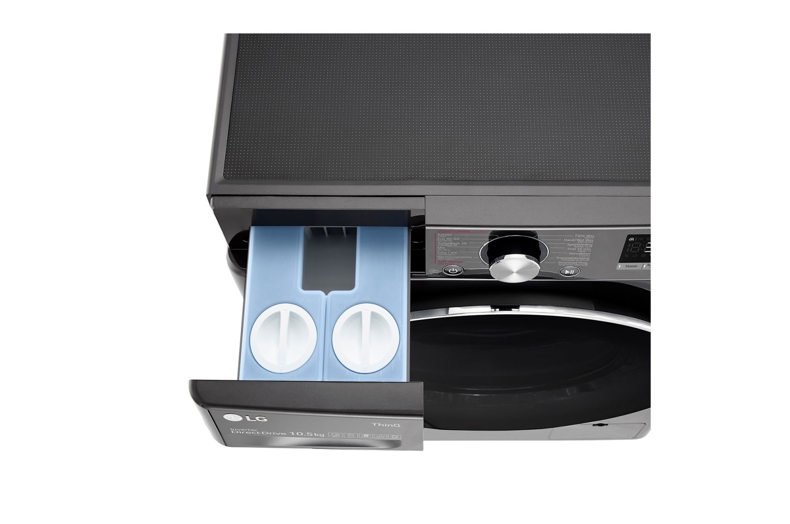LG TurboWash™ 39 - Perfect schoon in 39 minuten | Slimme AI DD™ motor herkent je kleding | A | 10.5 kg | EZDispense™ | Hygiënisch wassen met stoom, F6WV71S2TA
