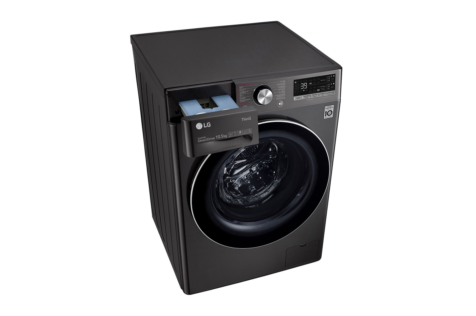 LG TurboWash™ 39 - Perfect schoon in 39 minuten | Slimme AI DD™ motor herkent je kleding | A | 10.5 kg | EZDispense™ | Hygiënisch wassen met stoom, F6WV71S2TA
