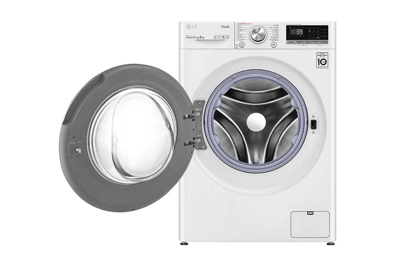 LG 8 kg Wasmachine Wit | TurboWash™ | 360˚ AI DD™ | Steam™, GC3V708S2
