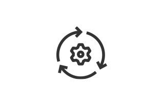 Pictogram voor bedrijfscontinuïteit.