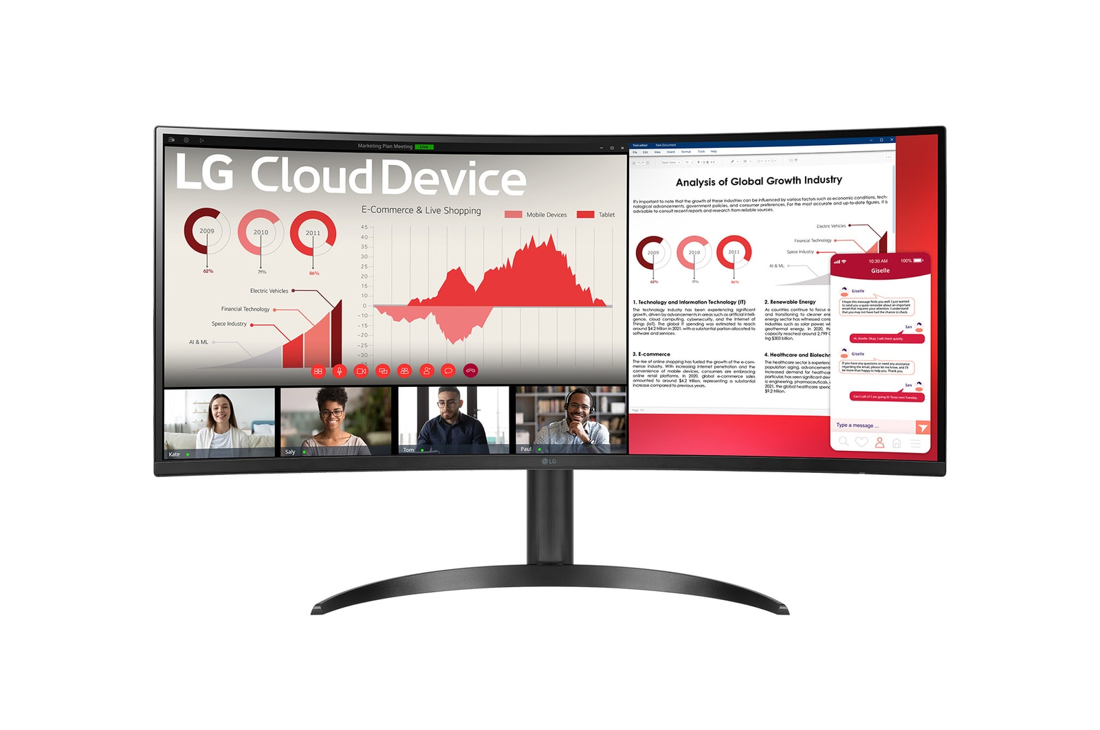 Vooraanzicht van 34&#34; WQHD All-in-One Thin Client 34CR651W-BP