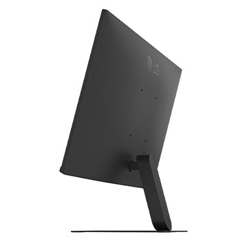 side view of a tilted monitor