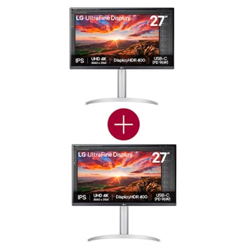 Vooraanzicht van 27" UHD 4K IPS Monitor with VESA DisplayHDR™ 400 27UP850K-W.27UP001