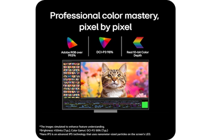 LG UltraFine™evo 32" Nano IPS Black 6K met Thunderbolt™ 5, 32U990A-S