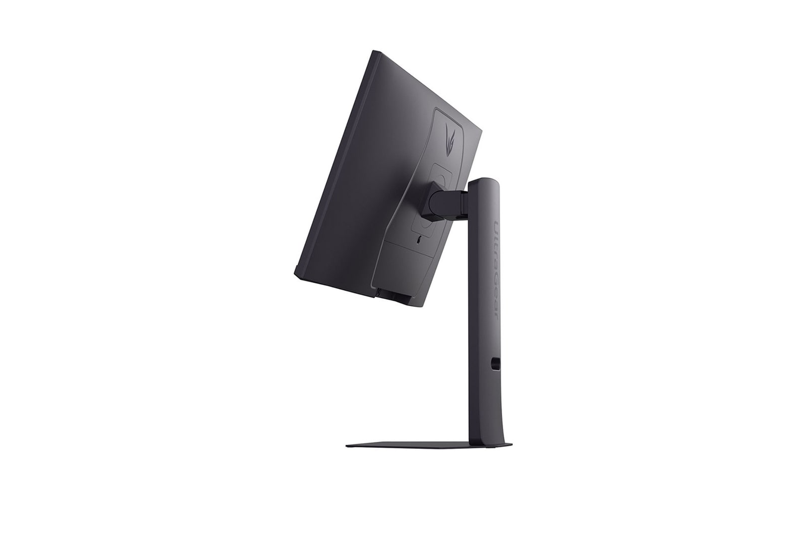 side view of a tilted monitor