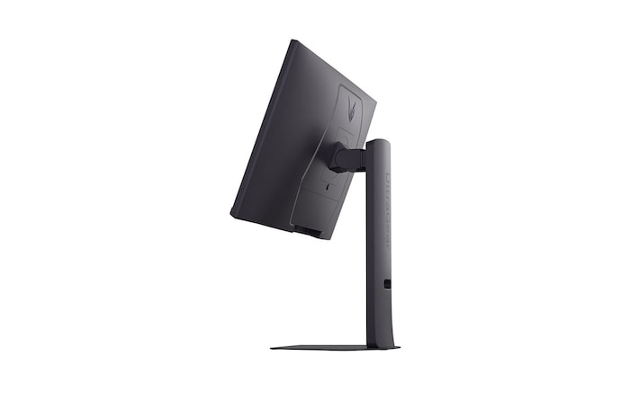 side view of a tilted monitor