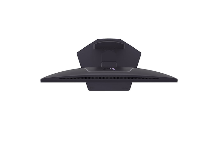 top view of monitor showcasing slim design