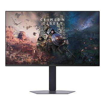 Vue de face du moniteur de jeu UltraGear evo GM9 de 27 pouces, moniteur de jeu Hyper Mini LED à double mode (5K 165 Hz ou QHD 330 Hz) (27GM950B)