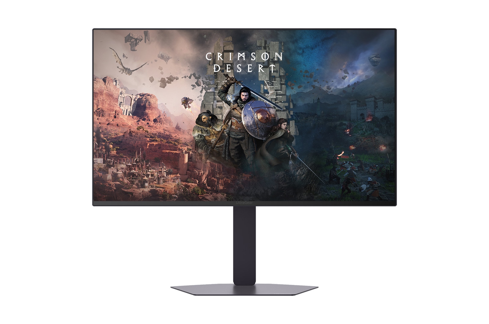 Vue de face du moniteur de jeu UltraGear evo GM9 de 27 pouces, moniteur de jeu Hyper Mini LED à double mode (5K 165 Hz ou QHD 330 Hz) (27GM950B)