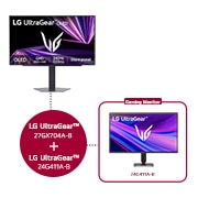 LG UltraGear™ GX7 27-inch Gaming Monitor & 24" UltraGear Gaming Monitor, 27GX704A.24G411A