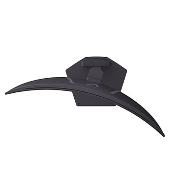 side view of a tilted monitor