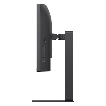 Side profile view of monitor stand (-15 degree tilt)