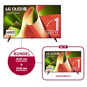Vooraanzicht van 65 Inch LG OLED AI B4 4K Smart TV &#43; 55 Inch LG OLED AI B4 4K Smart TV OLED65B4ELA.55B4