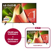 Vooraanzicht van 65 Inch LG OLED AI B4 4K Smart TV &#43; 55 Inch LG OLED AI B4 4K Smart TV OLED65B4ELA.55B4