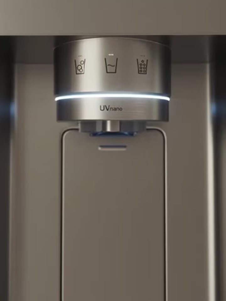 De afbeelding geeft een Instaview-koelkast weer.