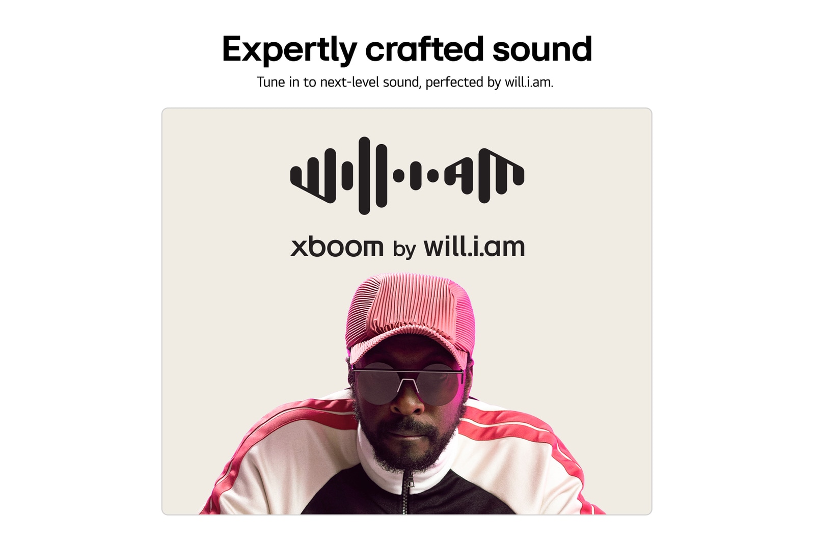 Vooraanzicht van LG xboom Grab by will.i.am | Bluetooth Speaker | xboom Signature Sound with Ultimate Portability GRAB.AEUSLBK