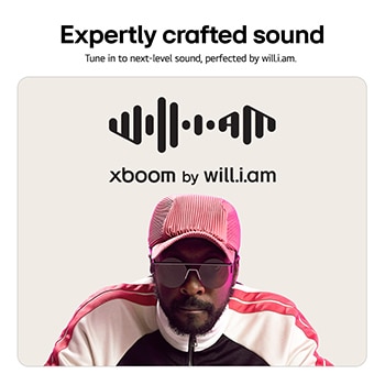 Vooraanzicht van LG xboom Grab by will.i.am | Bluetooth Speaker | xboom Signature Sound with Ultimate Portability GRAB.AEUSLBK
