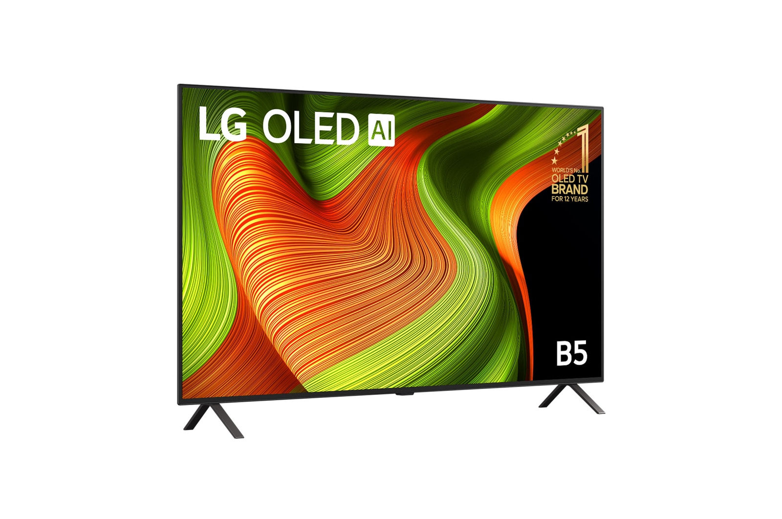 Rear view of LG OLED AI B5 4K Smart TV.