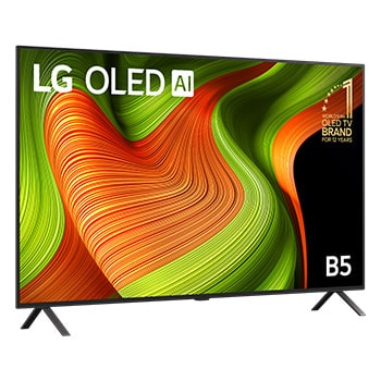 Rear view of LG OLED AI B5 4K Smart TV.