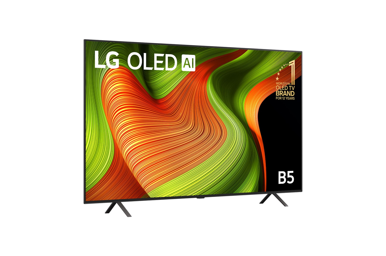 Rear view of LG OLED AI B5 4K Smart TV.