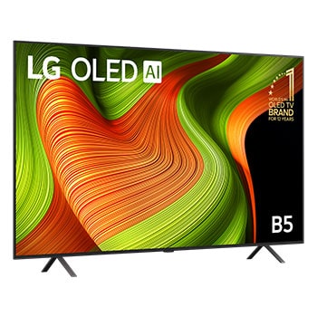 Rear view of LG OLED AI B5 4K Smart TV.
