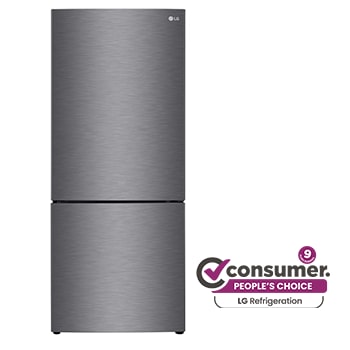 Front view of 420L Bottom Mount Fridge - Graphite Finish GB-455UPLE