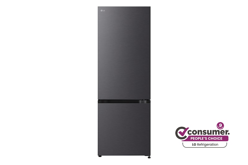 Front view of 335L Bottom Mount Fridge - Matte Black Finish GB-B300MBL