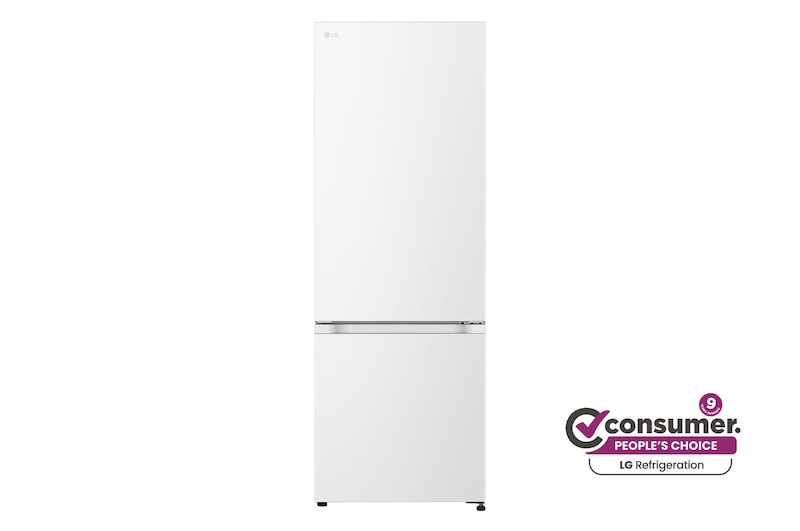 Front view of 335L Bottom Mount Fridge - Matte White Finish GB-B300MWH
