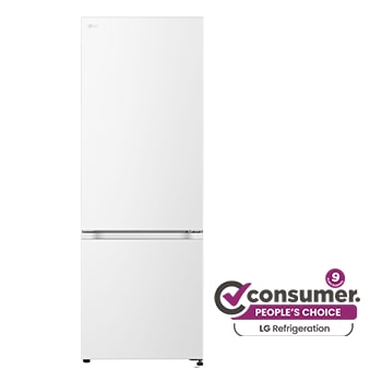 Front view of 335L Bottom Mount Fridge - Matte White Finish GB-B300MWH