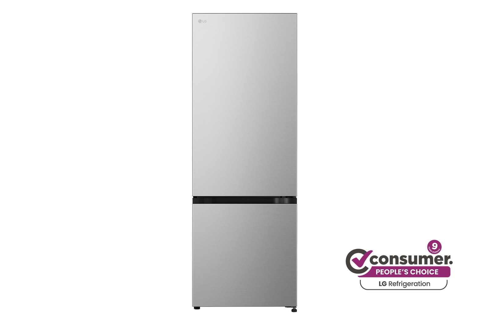 Front view of 335L Bottom Mount Fridge - Stainless Finish GB-B300PL