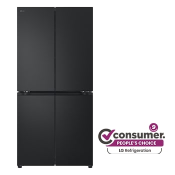 Front view of 530L Slim French Door Fridge - Matte Black GF-B505MBL