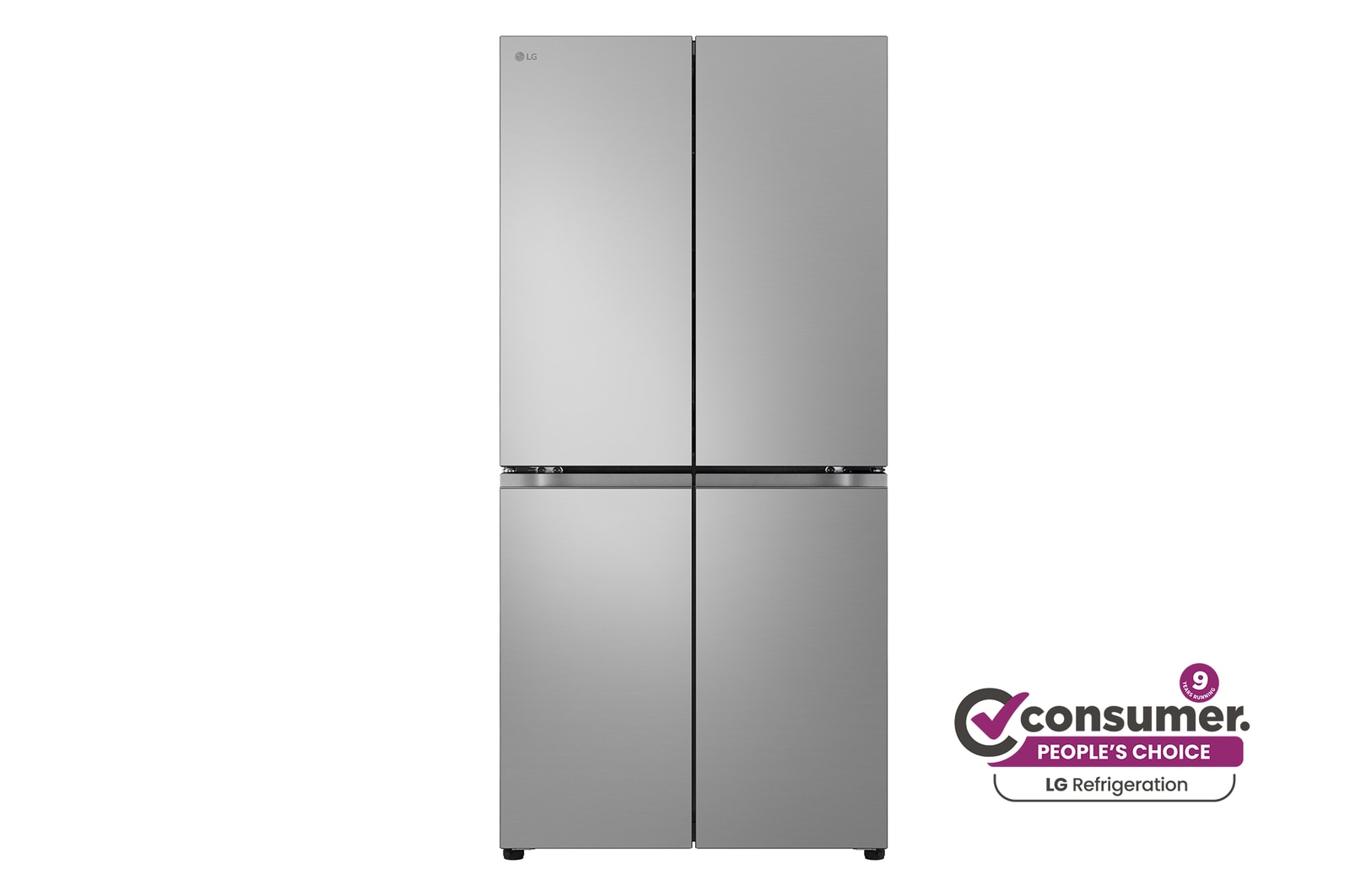 Front view of 530L Slim French Door Fridge -  Stainless GF-B505PL