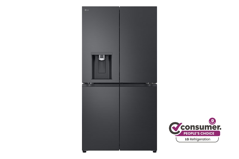 Front view of 638L French Door Fridge with Craft Ice™ GF-D700MBLC