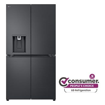 Front view of 638L French Door Fridge with Craft Ice™ GF-D700MBLC