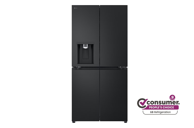 Front view of 506L Slim French Door Fridge - Plumbed GF-L500MBL