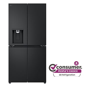 Front view of 506L Slim French Door Fridge - Plumbed GF-L500MBL