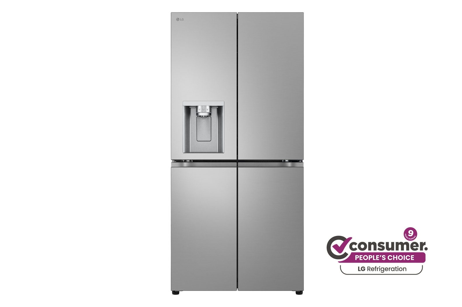 Front view of 506L Slim French Door Fridge - Non-Plumbed GF-LN500PL