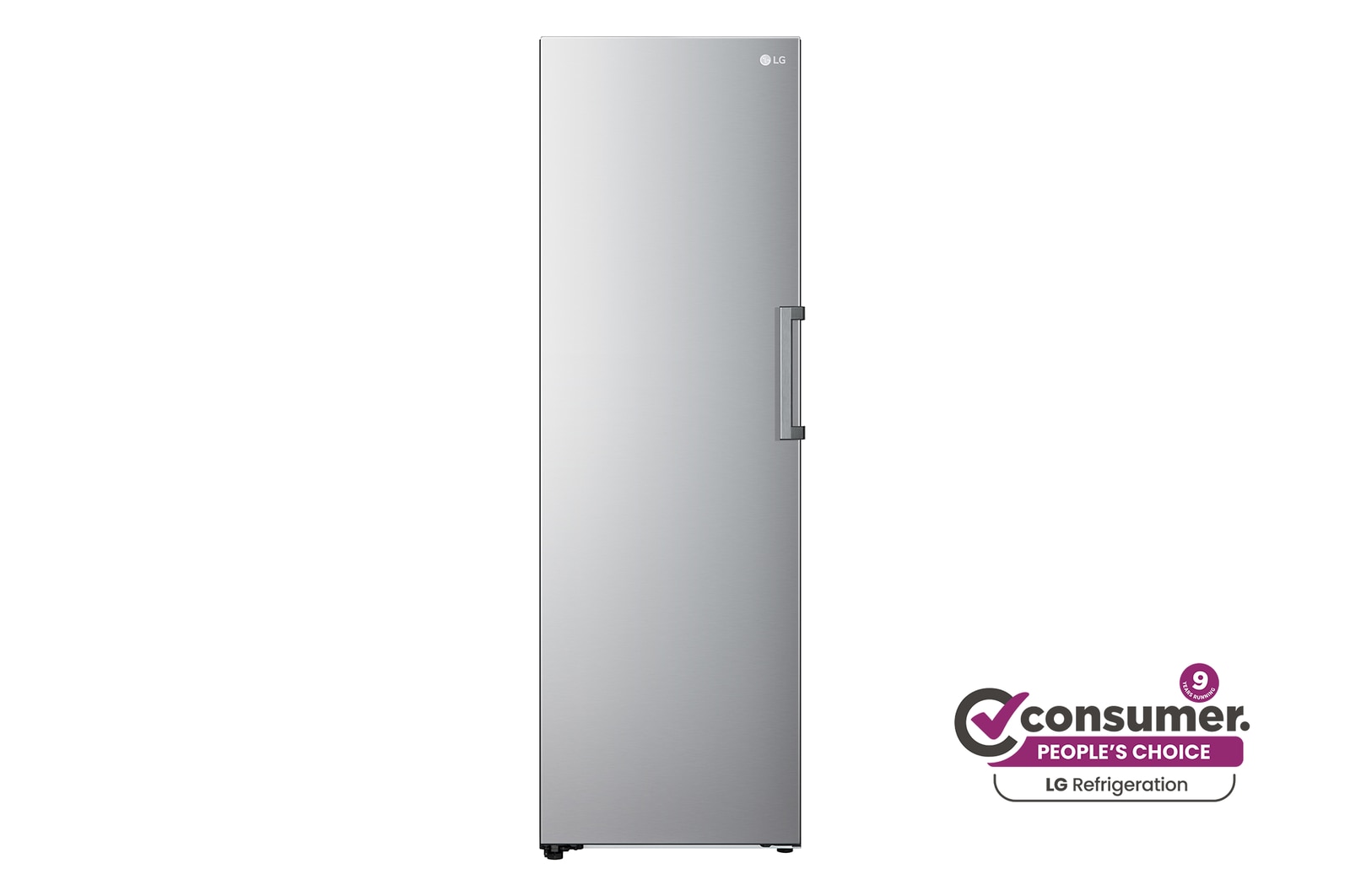Front view of 324L Pigeon Pair Freezer - Stainless Finish GP-F324PL
