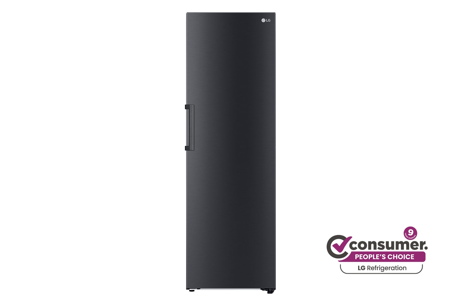 Front view of 386L One Door Vertical Fridge GP-R386MBL