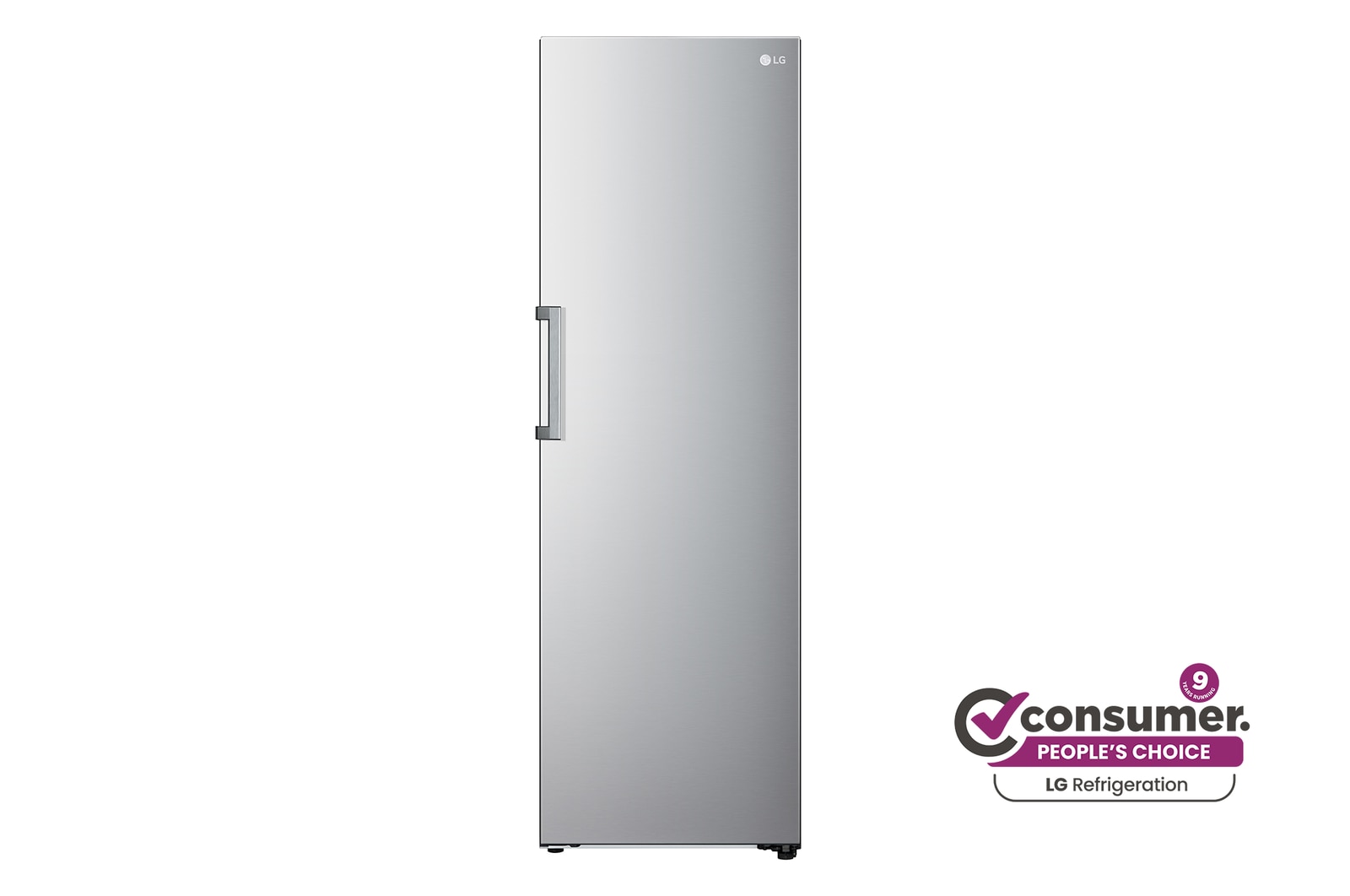 Front view of 386L Pigeon Pair Fridge - Stainless Finish GP-R386PL