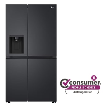 Front view of 635L Side by Side Fridge - Plumbed GS-L600MBL