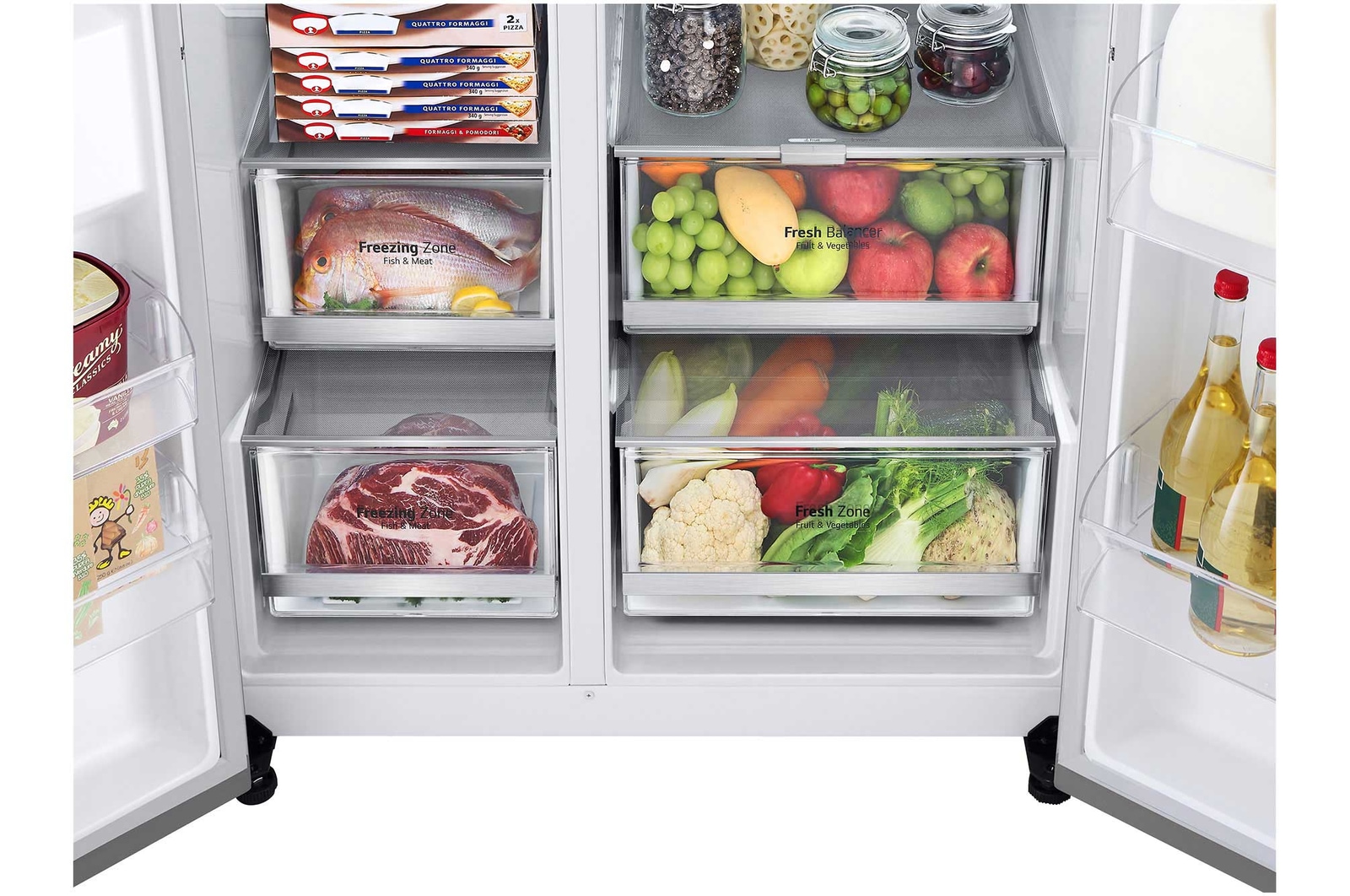 LG 655L Side by Side Fridge in Stainless Finish, GS-B600PL