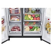 LG 635L Side by Side Fridge - Plumbed, GS-L600MBL