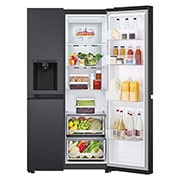 LG 635L Side by Side Fridge - Plumbed, GS-L600MBL