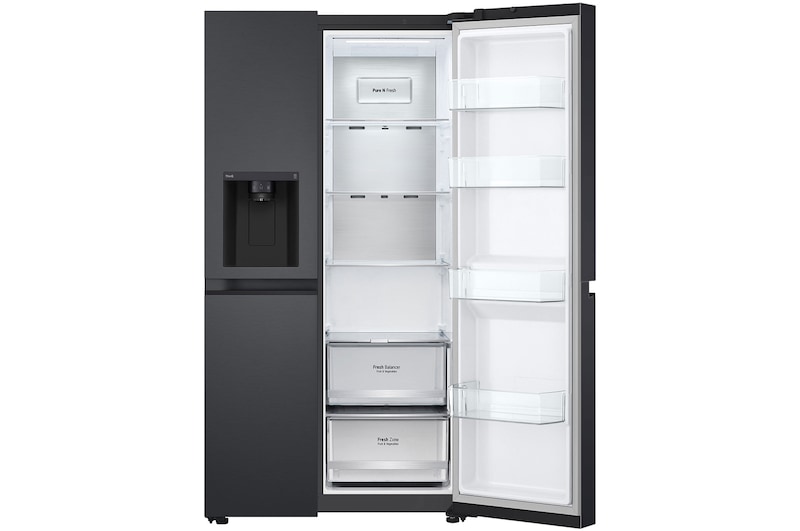 LG 635L Side by Side Fridge - Plumbed, GS-L600MBL