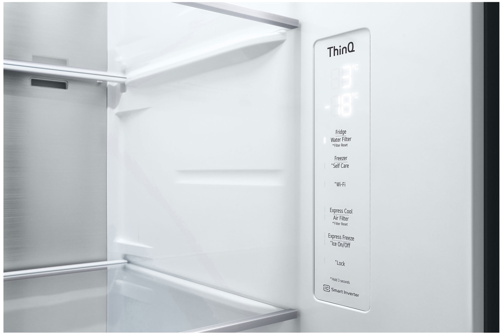 LG 635L Side by Side Fridge - Plumbed, GS-L600MBL