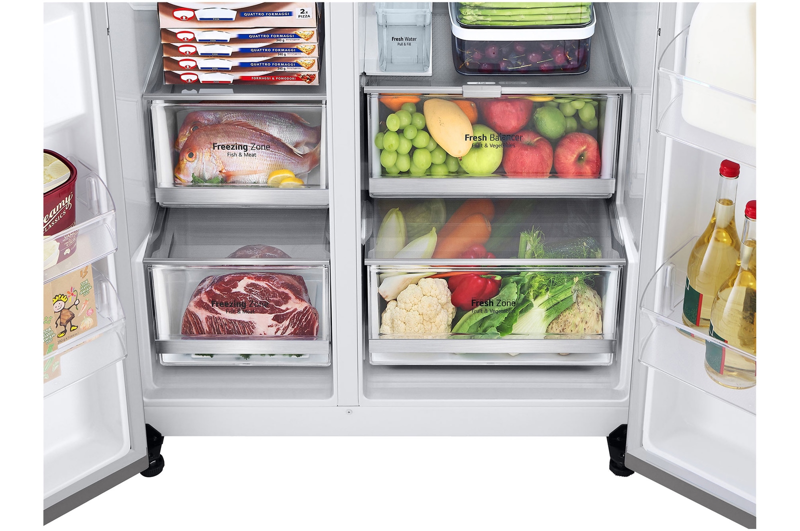 drawer with food