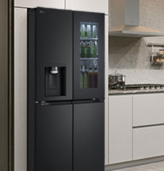 Modern kitchen interior with InstaView fridge