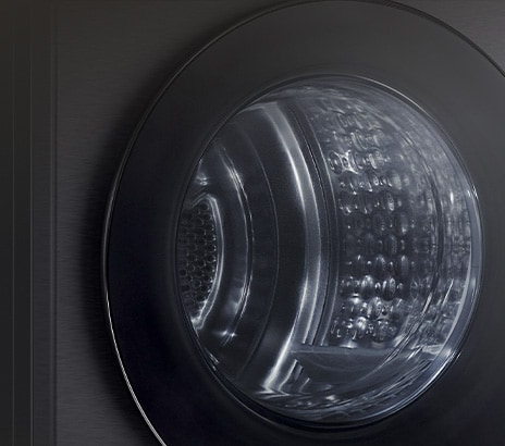 LG dryer's tempered glass door.