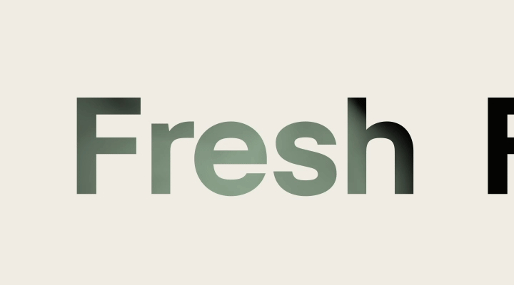 Typo animation of the word Fresh